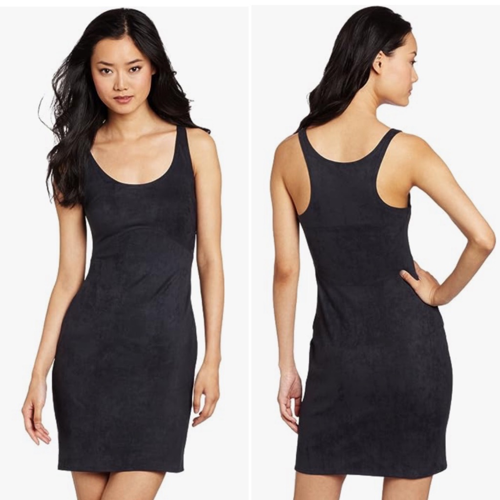 Halston Heritage Ultra Suede Racerback Tank Dress